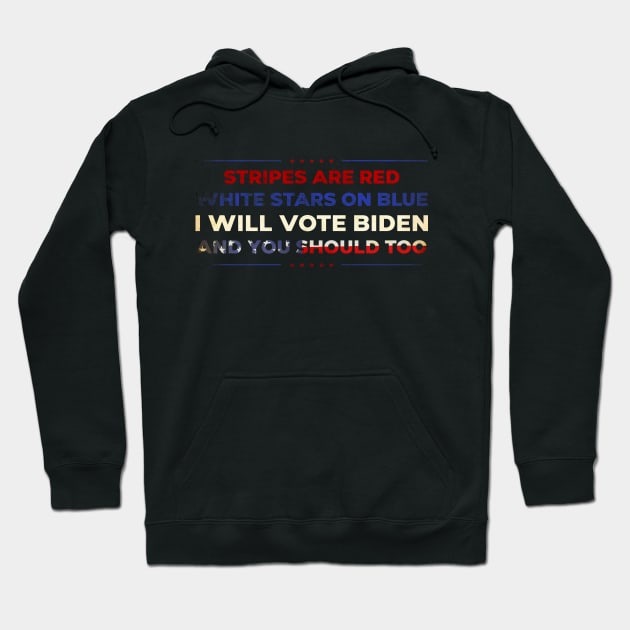 Vote Joe Biden - Roses are red meme vintage american flag | Anti Trump | USA election 2020 Hoodie by Vane22april